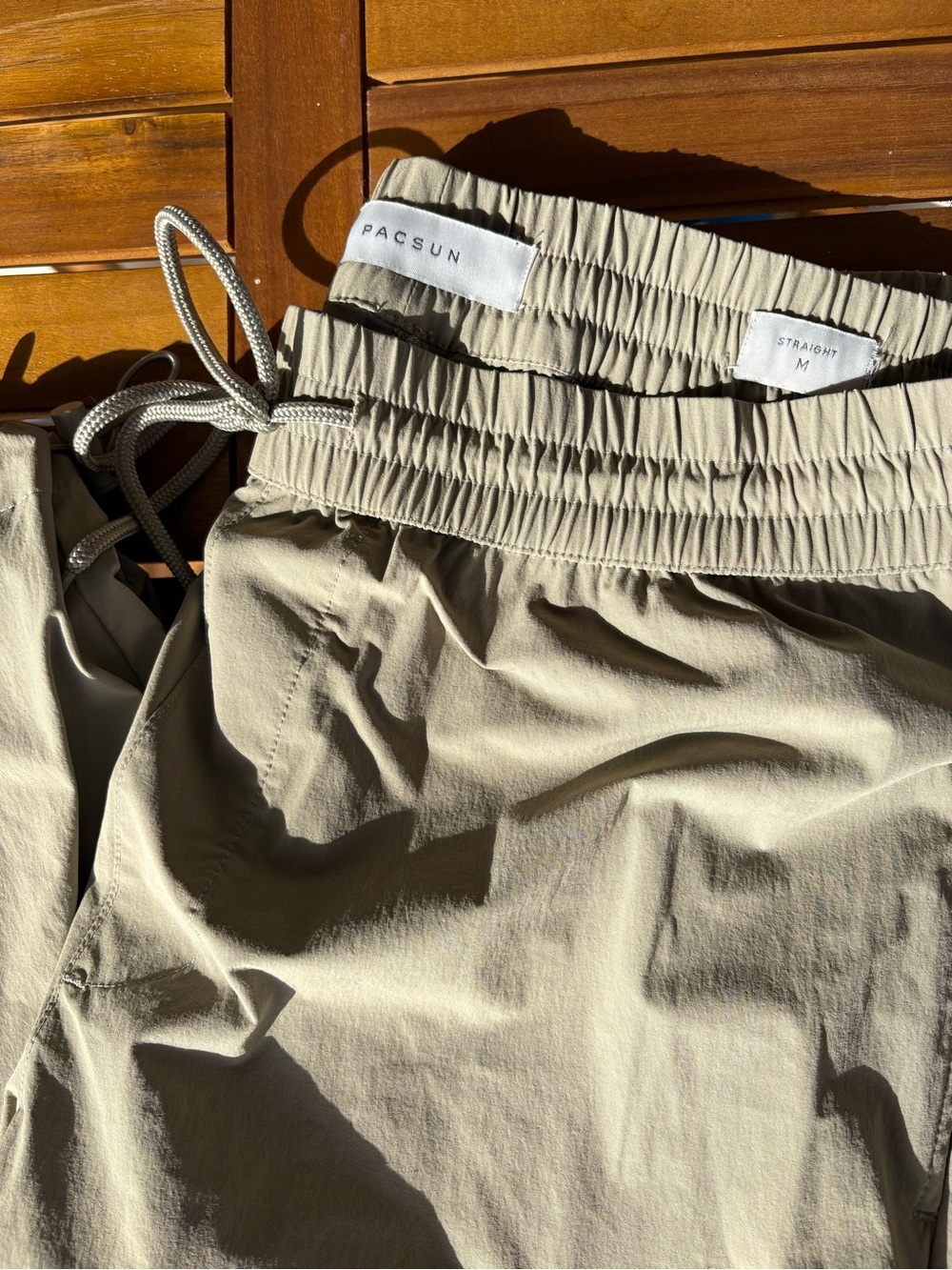 Khaki Drawstring Cargo Pants - Picture 6 of 6